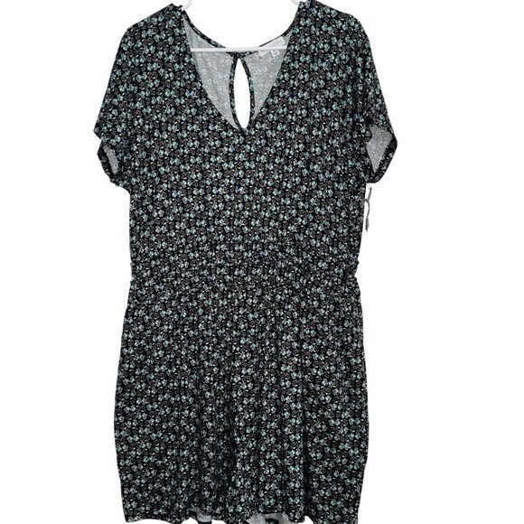 Nine Britton Womens Floral V-Neck Short Sleeve Dress XL - Picture 1 of 14